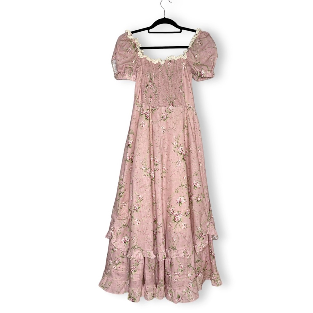 Lacemade Pink Floral Midi Dress - Picture 5 of 16